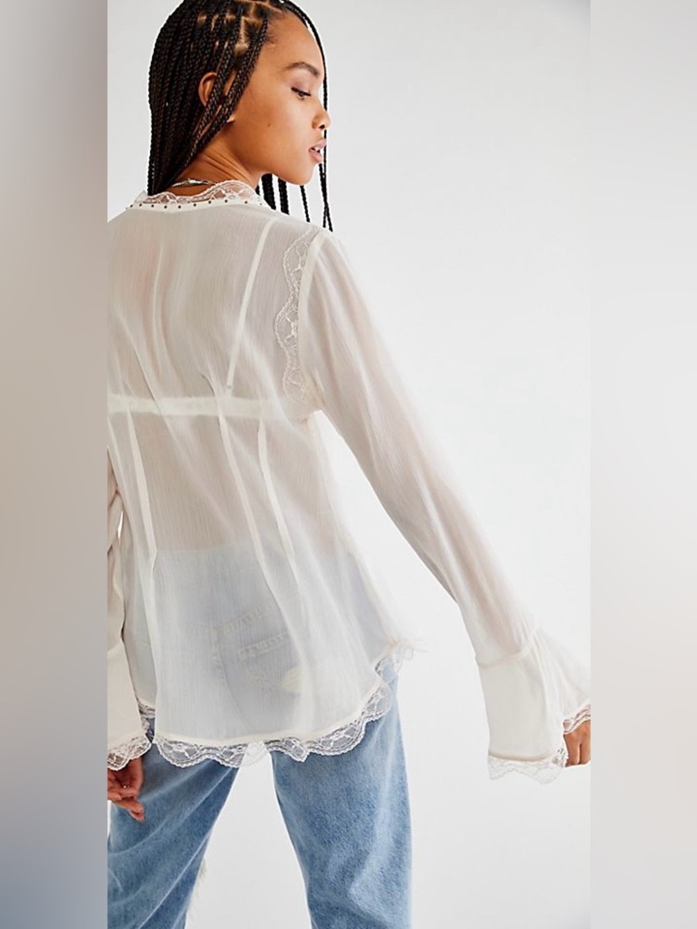 Free People x Revolve Galaxy Studded Top in Dreamt Kiss - Picture 3 of 10
